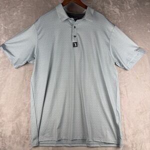 Bogey Bros Mens sperm Joke Funny Golf XXL Grey White blue Performance Polo Shirt